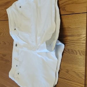 Women's White denim shorts